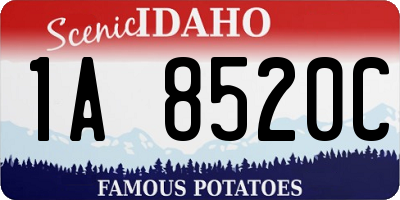 ID license plate 1A8520C