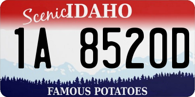 ID license plate 1A8520D