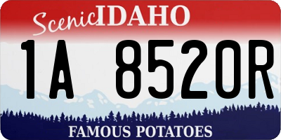 ID license plate 1A8520R