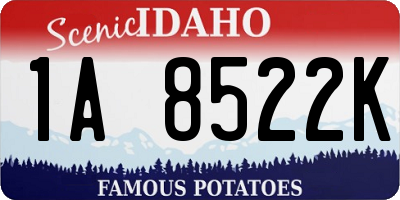 ID license plate 1A8522K