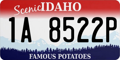 ID license plate 1A8522P