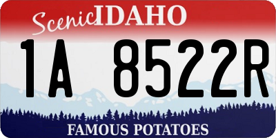 ID license plate 1A8522R