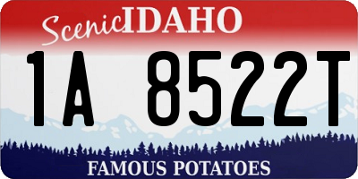 ID license plate 1A8522T