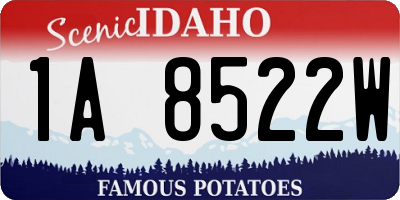 ID license plate 1A8522W