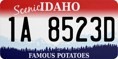 ID license plate 1A8523D