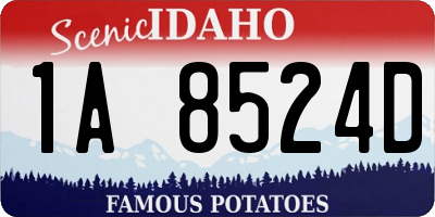 ID license plate 1A8524D
