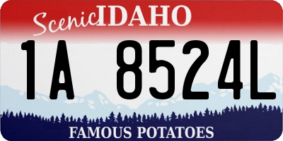 ID license plate 1A8524L