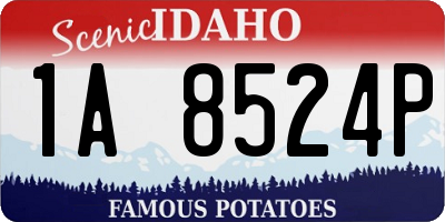 ID license plate 1A8524P