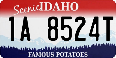 ID license plate 1A8524T
