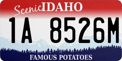 ID license plate 1A8526M