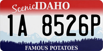 ID license plate 1A8526P