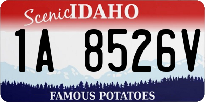 ID license plate 1A8526V