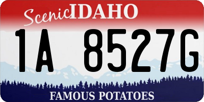 ID license plate 1A8527G