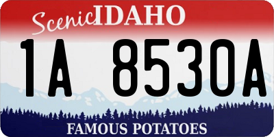 ID license plate 1A8530A