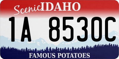 ID license plate 1A8530C