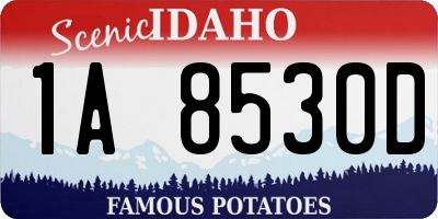 ID license plate 1A8530D