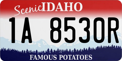 ID license plate 1A8530R