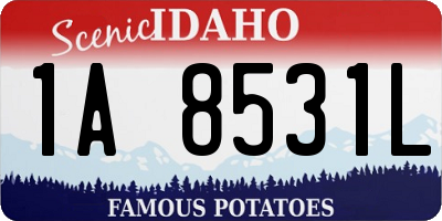 ID license plate 1A8531L