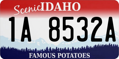 ID license plate 1A8532A