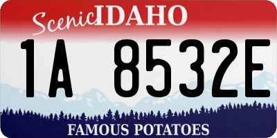 ID license plate 1A8532E