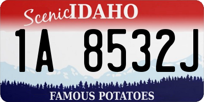 ID license plate 1A8532J