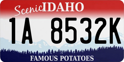 ID license plate 1A8532K