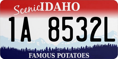 ID license plate 1A8532L