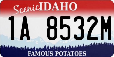 ID license plate 1A8532M