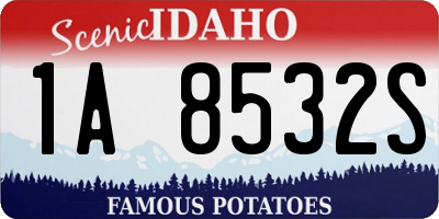 ID license plate 1A8532S