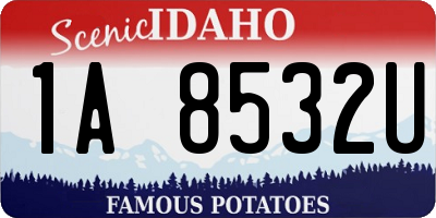 ID license plate 1A8532U