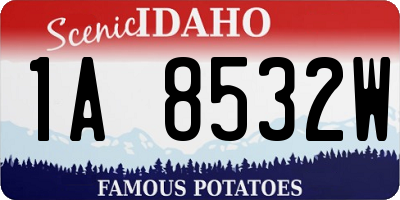 ID license plate 1A8532W