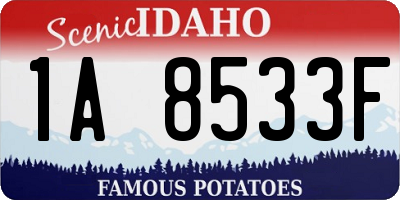 ID license plate 1A8533F