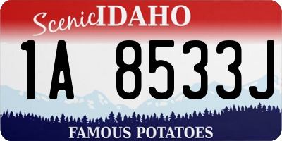 ID license plate 1A8533J