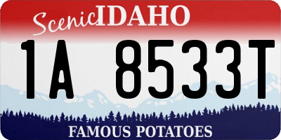 ID license plate 1A8533T