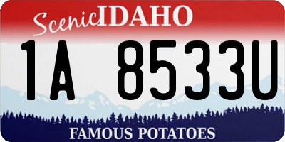 ID license plate 1A8533U