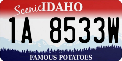 ID license plate 1A8533W