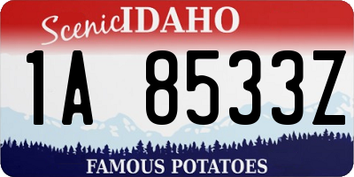 ID license plate 1A8533Z