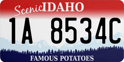 ID license plate 1A8534C