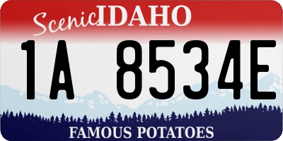 ID license plate 1A8534E