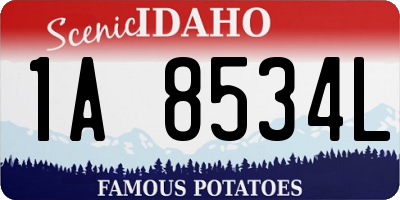 ID license plate 1A8534L