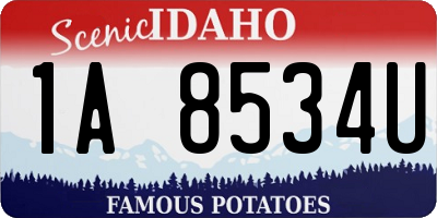ID license plate 1A8534U