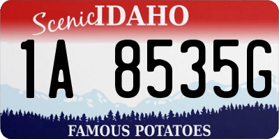 ID license plate 1A8535G