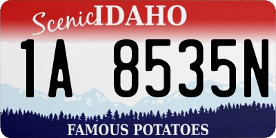 ID license plate 1A8535N