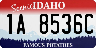 ID license plate 1A8536C