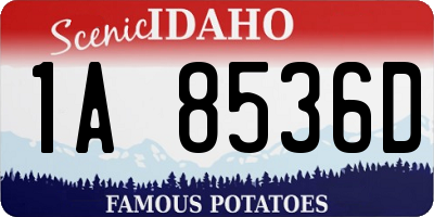 ID license plate 1A8536D