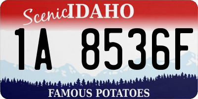 ID license plate 1A8536F
