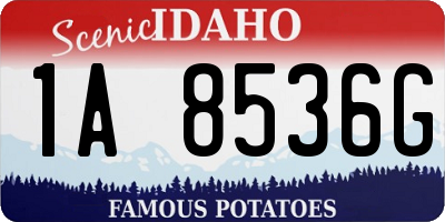 ID license plate 1A8536G