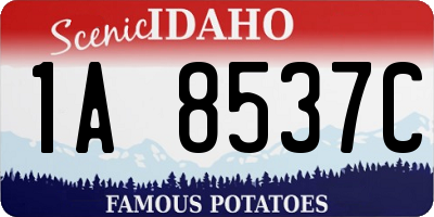 ID license plate 1A8537C