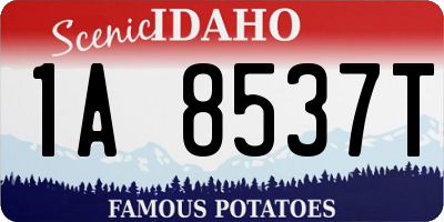 ID license plate 1A8537T