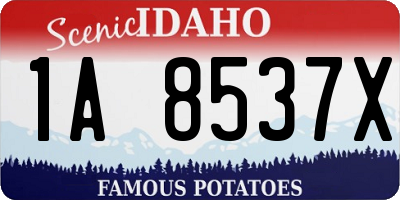 ID license plate 1A8537X